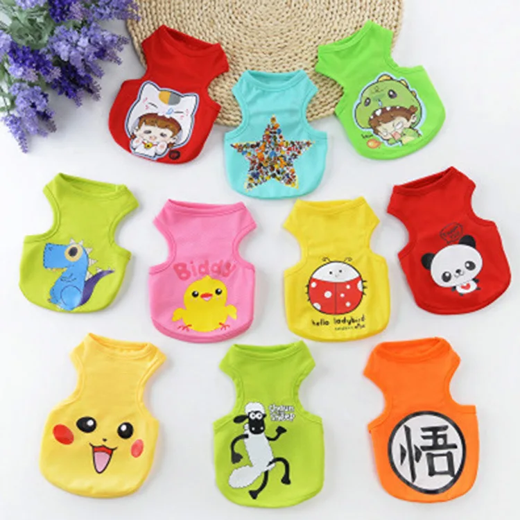 Manufacturers direct wholesale new spring and summer cartoon cute dog vest pet clothes
Manufacturers direct wholesale new spring and summer cartoon cute dog vest pet clothes