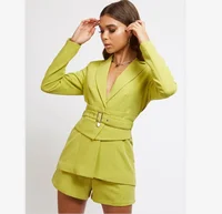 new style women suits and shorts set belted jacket Business Suits for Women Office Wears
new style women suits and shorts set belted jacket Business Suits for Women Office Wears