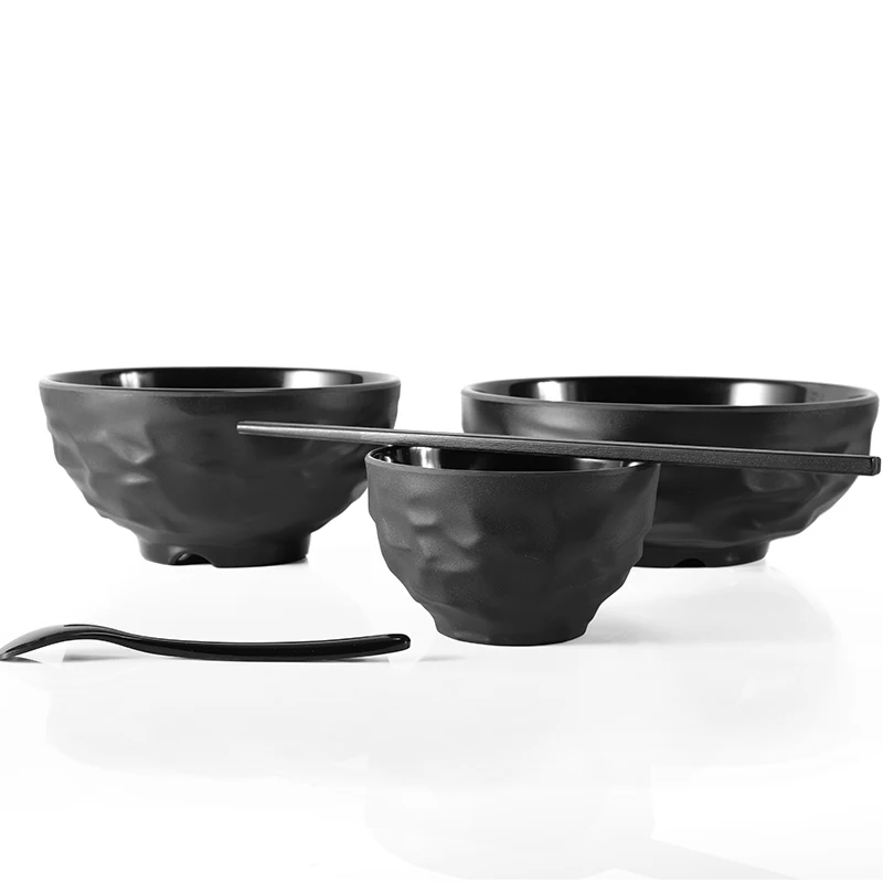 Melamine Contemporary Round Textured Matte Black Melamine Bowl 7.8" Dia x 3.1" H Inch 50 oz
Melamine Contemporary Round Textured Matte Black Melamine Bowl 7.8" Dia x 3.1" H Inch 50 oz