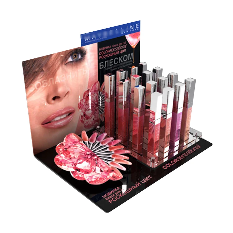 Custom lipstick private label uv gel nail polish racks holder for makeup vanity skin care