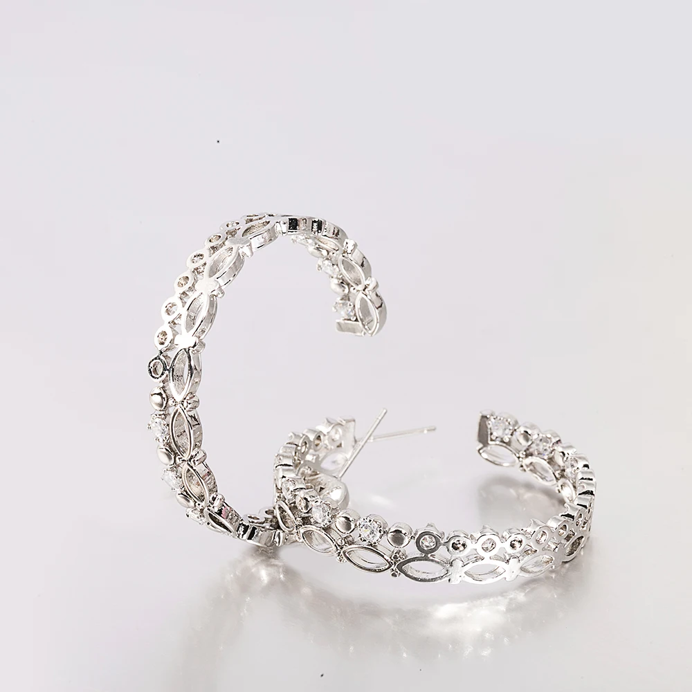 Lady Jewelry Unique Zircon Big Hoop Women Earrings Gold Plated,silver Plated Silver Plated Finished Earring High Quanlity Brass, Gold&silver
Lady Jewelry Unique Zircon Big Hoop Women Earrings Gold Plated,silver Plated Silver Plated Finished Earring High Quanlity Brass, Gold&silver