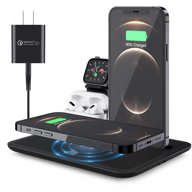 2021 QI 4 In 1 Wireless Charger Station Multi Function Universal Phone Stand Fast Mobile 4 In 1 Wireless Charger
2021 QI 4 In 1 Wireless Charger Station Multi Function Universal Phone Stand Fast Mobile 4 In 1 Wireless Charger