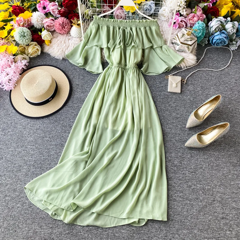 new maxi dress off shoulder party casual dress cheap elegant beach dresses, Customized color
new maxi dress off shoulder party casual dress cheap elegant beach dresses, Customized color