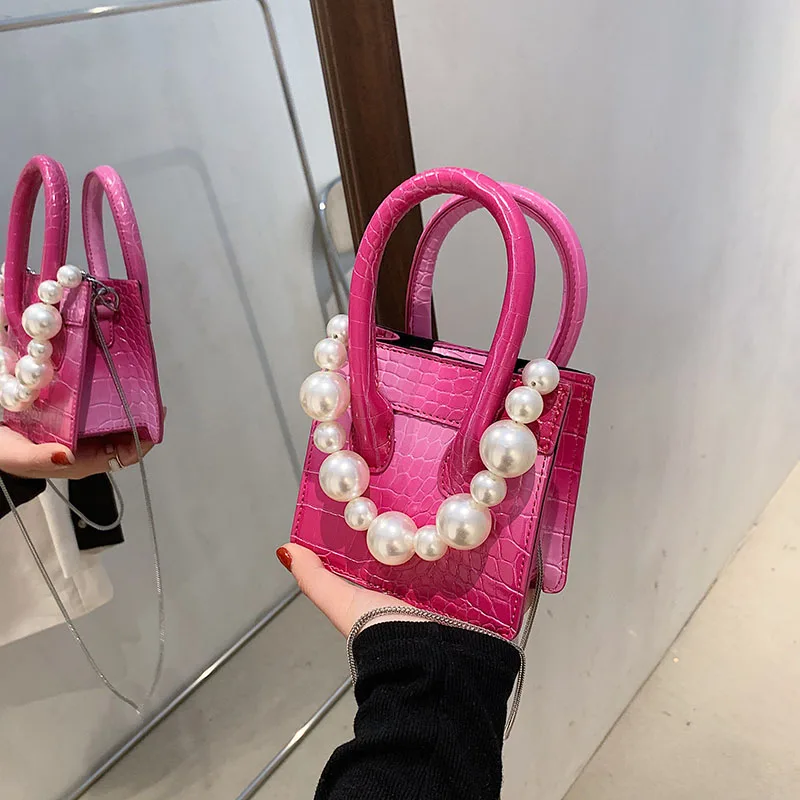 Gradient Color Pearl Beads Mini Vintage Leather Handbag Luxury Fashion Women Small Handbag, 4 color can choose or custom you like color
Gradient Color Pearl Beads Mini Vintage Leather Handbag Luxury Fashion Women Small Handbag, 4 color can choose or custom you like color