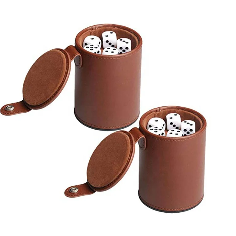 custom leather dice cups with 5 Dice with lid (black leather with red velvet), Black leather with red vevlet
custom leather dice cups with 5 Dice with lid (black leather with red velvet), Black leather with red vevlet