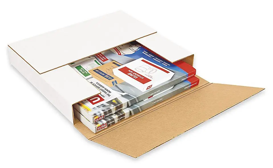 Customized Kraft Corrugated Book Self Seal Wrap Postal Boxes Shipping