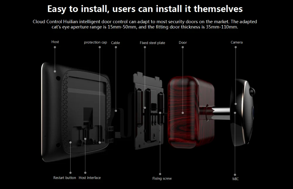 Security Wireless Home Alarm Kit PIR Door Sensor Zigbee Hub with Door Bell - ANKUX.COM