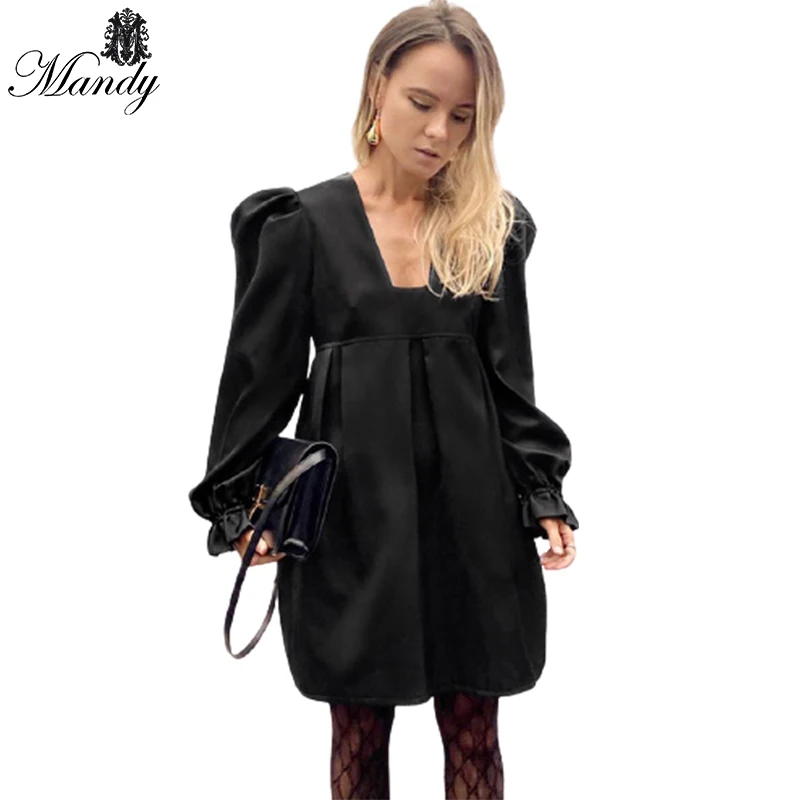 2021 new arrival short long sleeve dress latern sleeve for women clothing casual 
2021 new arrival short long sleeve dress latern sleeve for women clothing casual