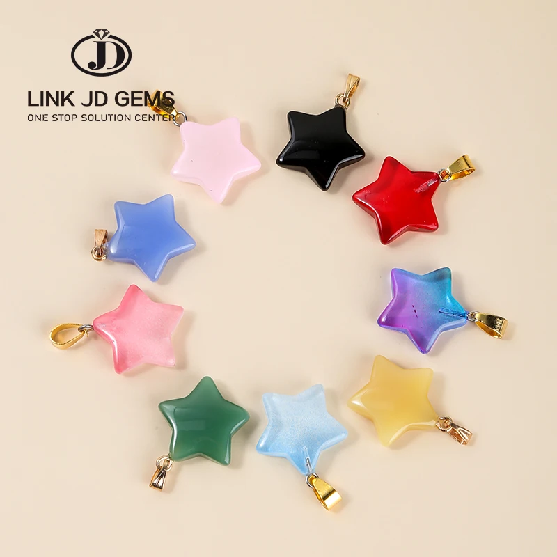 JD Wholesale 20x5.5mm Glass Star Beads Suncatcher Pendant Five -star Shape Charm Necklace Pendant for DIY Jewelry Making
JD Wholesale 20x5.5mm Glass Star Beads Suncatcher Pendant Five -star Shape Charm Necklace Pendant for DIY Jewelry Making