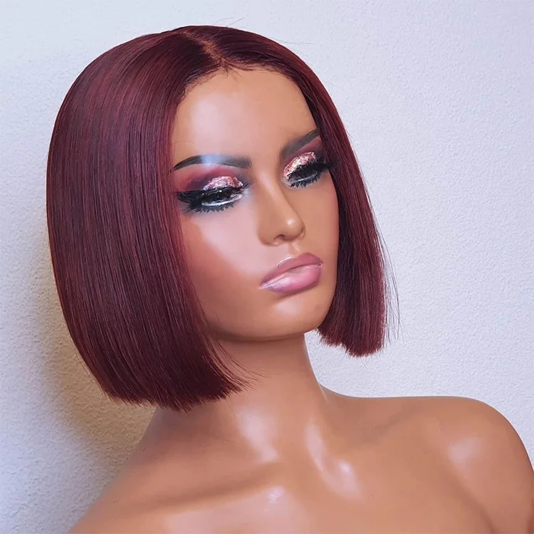 12A 99j Color BOB Straight Hair Wig 100% Virgin Human Hair 13X4 Lace Front Wigs with Natural Hairline
12A 99j Color BOB Straight Hair Wig 100% Virgin Human Hair 13X4 Lace Front Wigs with Natural Hairline