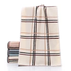 Pattern Bath Towel New Style Jacquard Grid Lattice Pattern Super Absorbent 100% Cotton Hand Face Bath Towel