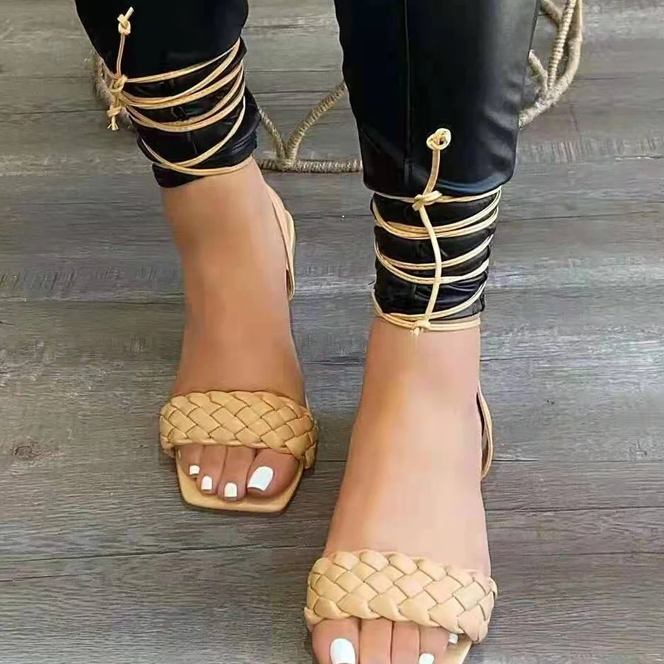 2022 New Arrival Party Square Toe Flat Sandals Cross Belt Ankle Strap Solid Breathable Anti-Slip Wholesalers Sandals
2022 New Arrival Party Square Toe Flat Sandals Cross Belt Ankle Strap Solid Breathable Anti-Slip Wholesalers Sandals