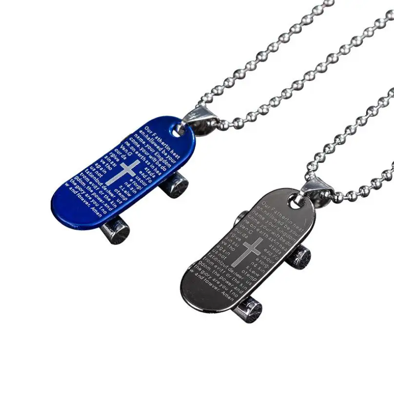 2021 Fashionable bible skateboard cross necklace scripture pendant Stainless Steel Cross Cube Words Men Byzantine
2021 Fashionable bible skateboard cross necklace scripture pendant Stainless Steel Cross Cube Words Men Byzantine