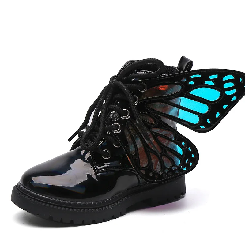 Autumn British Style Butterfly Wings Stylish Martin Boots Black Fashion Soft Kids Ankle Martins Boots, Customized color
Autumn British Style Butterfly Wings Stylish Martin Boots Black Fashion Soft Kids Ankle Martins Boots, Customized color