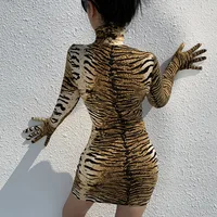 Fashion Party Vintage Fancy Latest Design High Neck Bodycon One Piece Women Ladies Female Animal Pencil Tiger Print Glove Dress
Fashion Party Vintage Fancy Latest Design High Neck Bodycon One Piece Women Ladies Female Animal Pencil Tiger Print Glove Dress