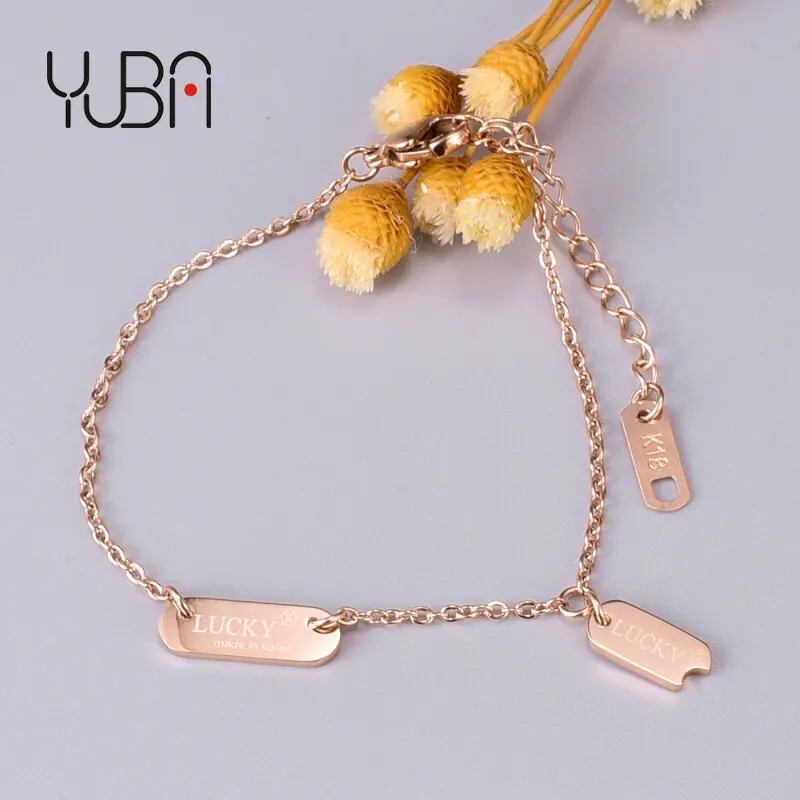 Fine Jewelry Stainless Steel Engraved Letter Lucky Tags Anklet Hot Selling Rectangle Charm Foot Chain Bracelet Jewrlry
Fine Jewelry Stainless Steel Engraved Letter Lucky Tags Anklet Hot Selling Rectangle Charm Foot Chain Bracelet Jewrlry
