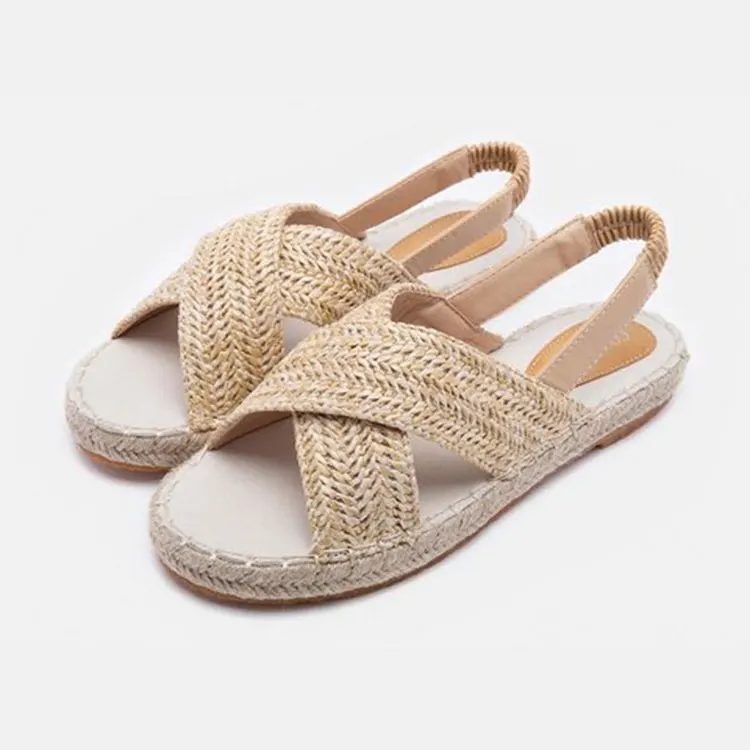 Latest Weaving Espadrille Sandals Elastic Band Slip-On Womens Sandals Lady Shoes Summer Flats, As picture
Latest Weaving Espadrille Sandals Elastic Band Slip-On Womens Sandals Lady Shoes Summer Flats, As picture