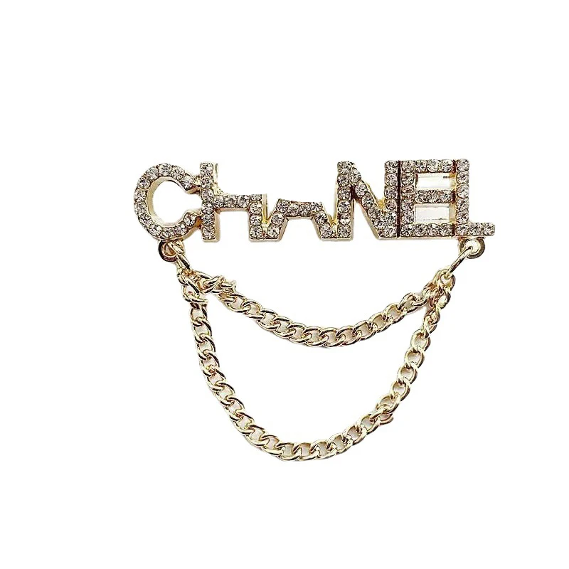 Fashion Jewelry Letter C Brooches Korean Chain Brooch Pin Buckle Clothing Accessories Channel Brooch
Fashion Jewelry Letter C Brooches Korean Chain Brooch Pin Buckle Clothing Accessories Channel Brooch