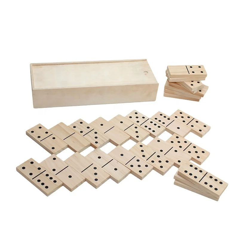 Domino Game Set Double 6 Tile Professional Domino Games Wooden Box