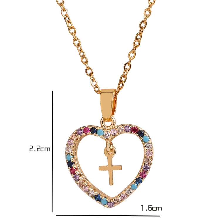 2021 Lailina New Style Women Jewelry Accessories Heart Shaped Redemption Cross Zircon Pendant Charm Necklace, As picture
2021 Lailina New Style Women Jewelry Accessories Heart Shaped Redemption Cross Zircon Pendant Charm Necklace, As picture