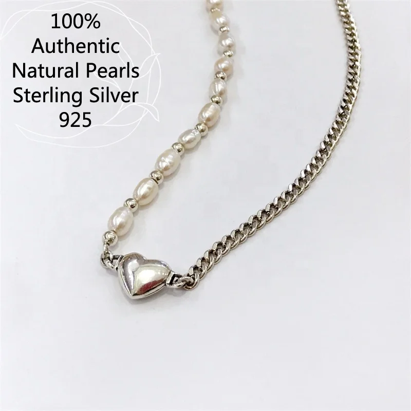 Sterling 925 Silver Handmade Necklace Ins Natural Pearls Necles Women Heart Pendant Ladies Neck Chain Iced out Cuban Link Chains
Sterling 925 Silver Handmade Necklace Ins Natural Pearls Necles Women Heart Pendant Ladies Neck Chain Iced out Cuban Link Chains