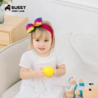 European and American nylon elastic headband 15 color hand-wrapped waist bow hair bands for baby girls