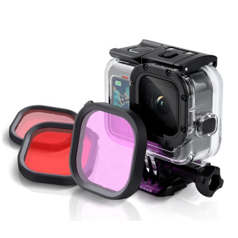 Takenoken Action Camera Accessories Waterproof Case Lens Filters 3-Pack Kit Diving Protective Shell Lens Filter For GoPro 10 9 8, Light red, red, magenta
Takenoken Action Camera Accessories Waterproof Case Lens Filters 3-Pack Kit Diving Protective Shell Lens Filter For GoPro 10 9 8, Light red, red, magenta