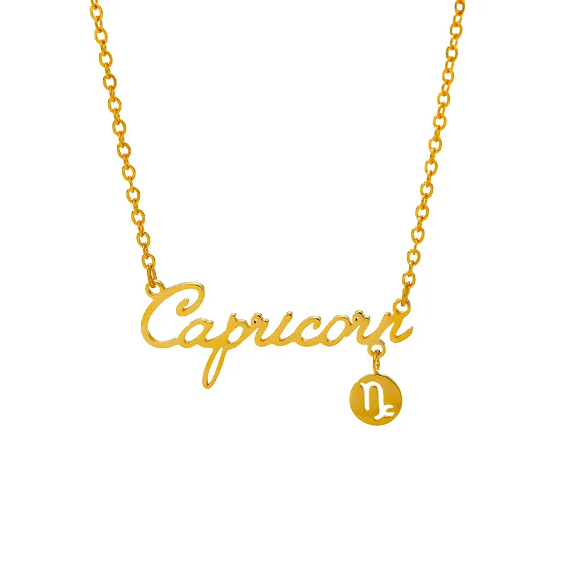 12 Zodiac Sign Astrology Horoscope Letter Necklace For Women, Steel,gold,rose gold,black
12 Zodiac Sign Astrology Horoscope Letter Necklace For Women, Steel,gold,rose gold,black