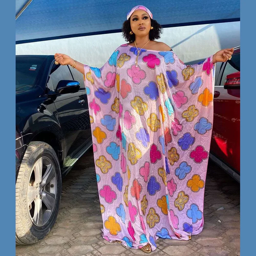 2021 African plus size women fashion real silk printing rhinestone batwing sleeve casual dress abaya kaftan dress, Picture color
2021 African plus size women fashion real silk printing rhinestone batwing sleeve casual dress abaya kaftan dress, Picture color