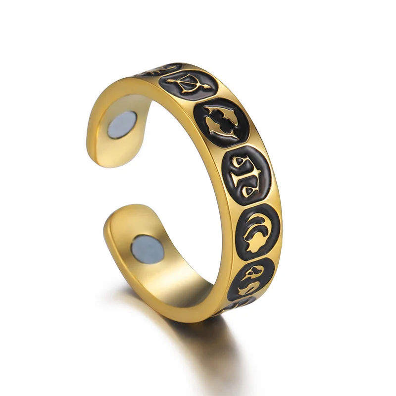 High Grade Stainless Steel Stainless Zodiac Finger Rings Mens Ring Adjustable Gold Plated Zodiac Adjustable Ring Jewelry Zodiac
High Grade Stainless Steel Stainless Zodiac Finger Rings Mens Ring Adjustable Gold Plated Zodiac Adjustable Ring Jewelry Zodiac