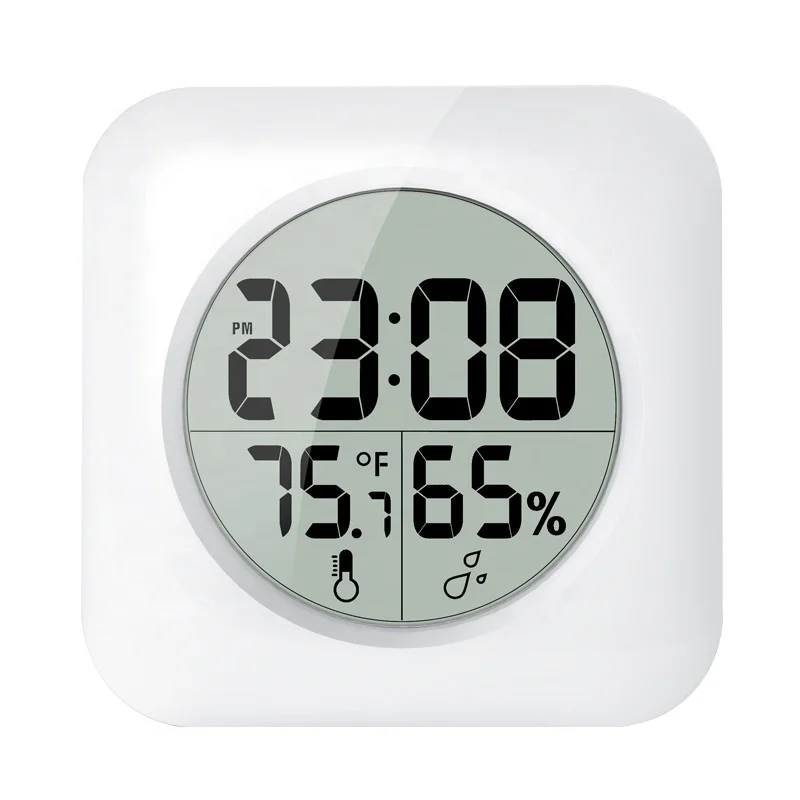Digital Bathroom Shower Wall Clock with Temperature Humidity Display Suction Cup Desk Clock
Digital Bathroom Shower Wall Clock with Temperature Humidity Display Suction Cup Desk Clock
