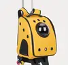 large cat 10kg backpack carrier on wheels pet travel rolling backpack puppy carrier transparent airline approved