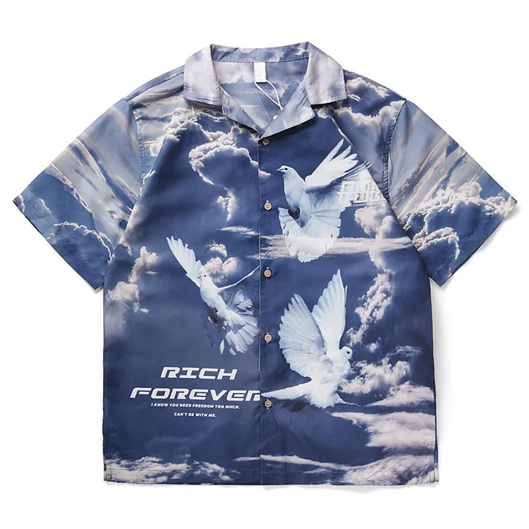 Trendy men's short-sleeved European and American digital printing large size casual shirt male student hawaiian shirts, As pictures or custom color
Trendy men's short-sleeved European and American digital printing large size casual shirt male student hawaiian shirts, As pictures or custom color