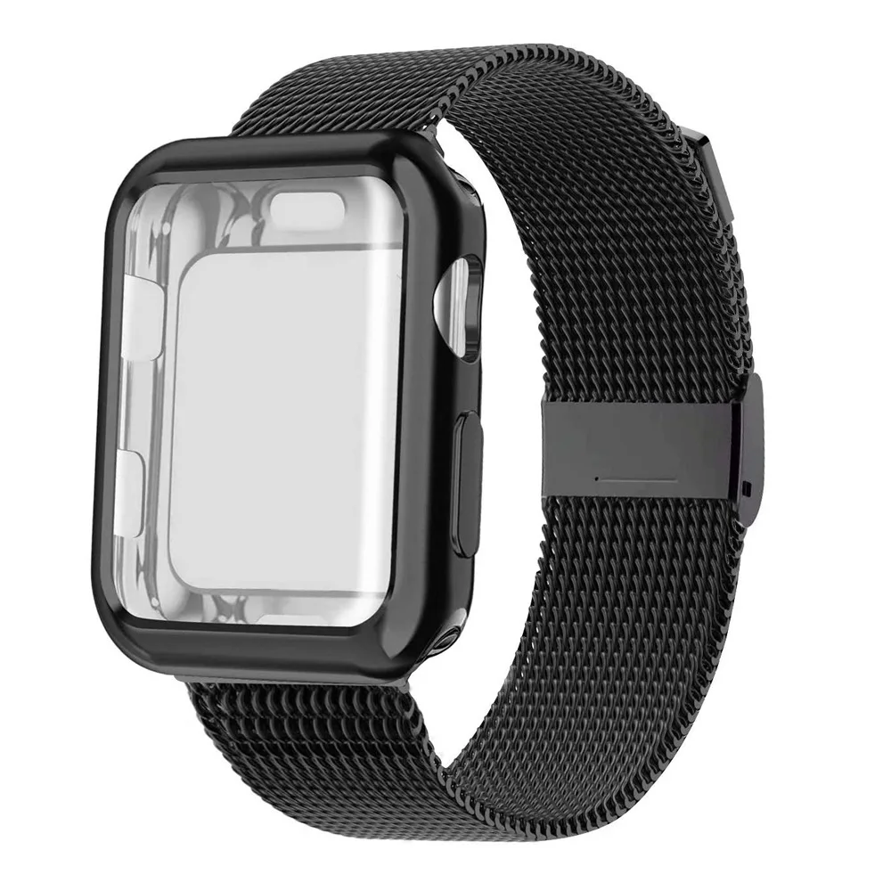 Magnetic Milanese Loop Band With Case For Apple Watch Series 5/4/3/2 Stainless Steel Strap Wrist Bracelet Band, Silver, black, gray, rose gold, red, light purple, dark green
Magnetic Milanese Loop Band With Case For Apple Watch Series 5/4/3/2 Stainless Steel Strap Wrist Bracelet Band, Silver, black, gray, rose gold, red, light purple, dark green