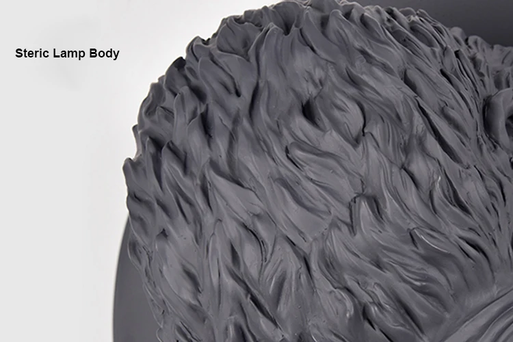 Decorative gorilla statue animal wall led light for restaurant hotel coffee shop bar wall lamp