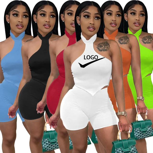 Women Joggers Sweatsuit Set Sexy Sleeveless Crop Tops Hollow Out Halter Solid Sweatshirt And Shorts Set
Women Joggers Sweatsuit Set Sexy Sleeveless Crop Tops Hollow Out Halter Solid Sweatshirt And Shorts Set