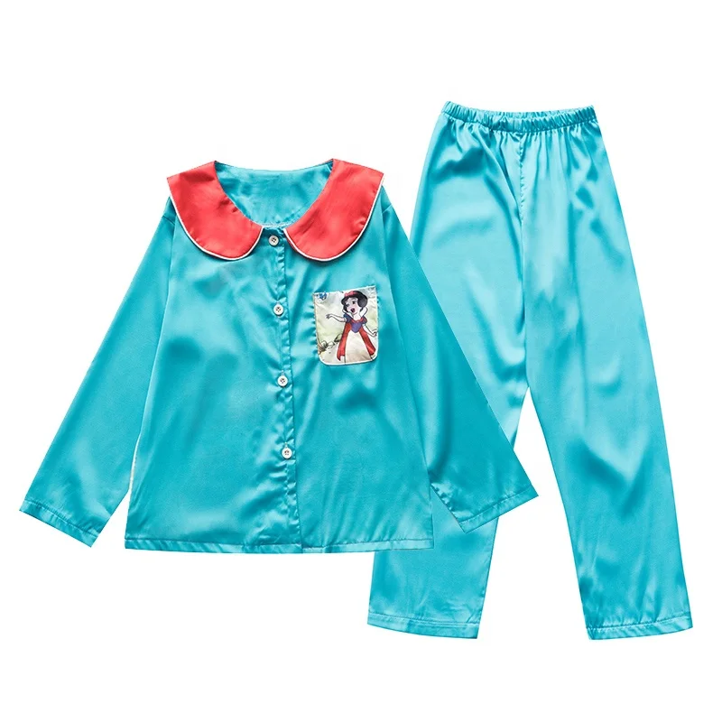 Children Satin Silk Nightwear Long Sleeve Sleepwear Pajamas Sets Luxury Kids Girls Home Wear Suit, 5 colors
Children Satin Silk Nightwear Long Sleeve Sleepwear Pajamas Sets Luxury Kids Girls Home Wear Suit, 5 colors