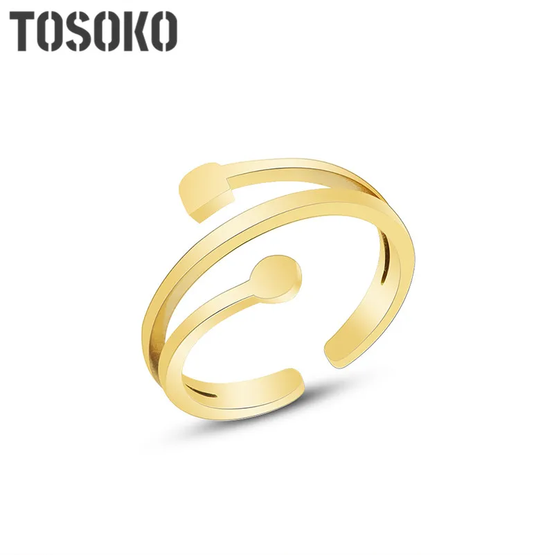 Stainless Steel Jewelry Irregular Multi-Layer Open Ring Plated 18K Real Gold Women's Fashion Ring BSA267
Stainless Steel Jewelry Irregular Multi-Layer Open Ring Plated 18K Real Gold Women's Fashion Ring BSA267