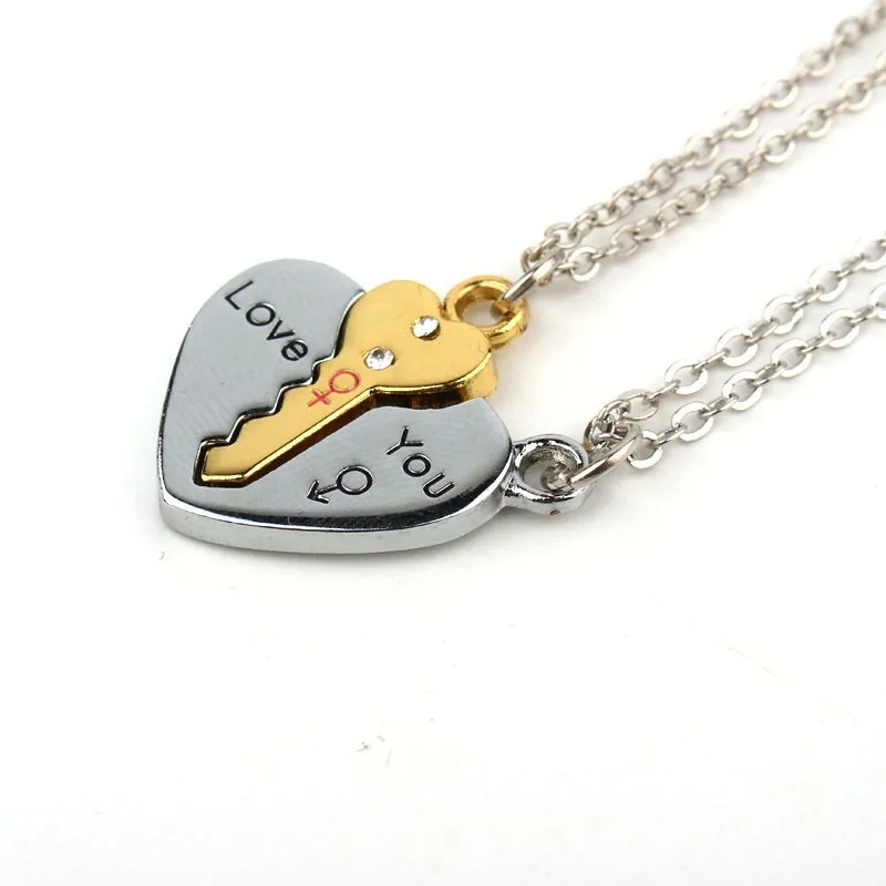 Amazon top selling Heart shaped key lock stitched Pendant Necklace Lovers Necklace, Gold
Amazon top selling Heart shaped key lock stitched Pendant Necklace Lovers Necklace, Gold