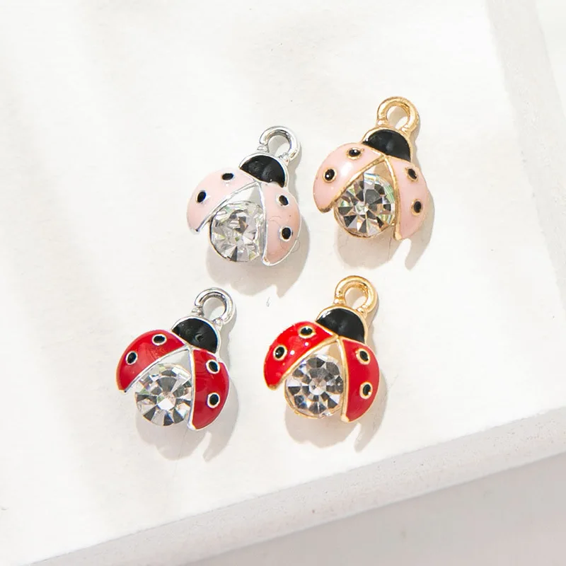 Designer Charms Pendants For Bangle Cartoon Diamond Ladybug DIY Key Chain Alloy Oil Dripping Necklace Pendant For Jewelry Making
Designer Charms Pendants For Bangle Cartoon Diamond Ladybug DIY Key Chain Alloy Oil Dripping Necklace Pendant For Jewelry Making
