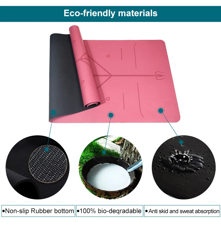 yugland new hot sale custom no slip thick eco friendly natural rubber yogo mat, yoga mat printed