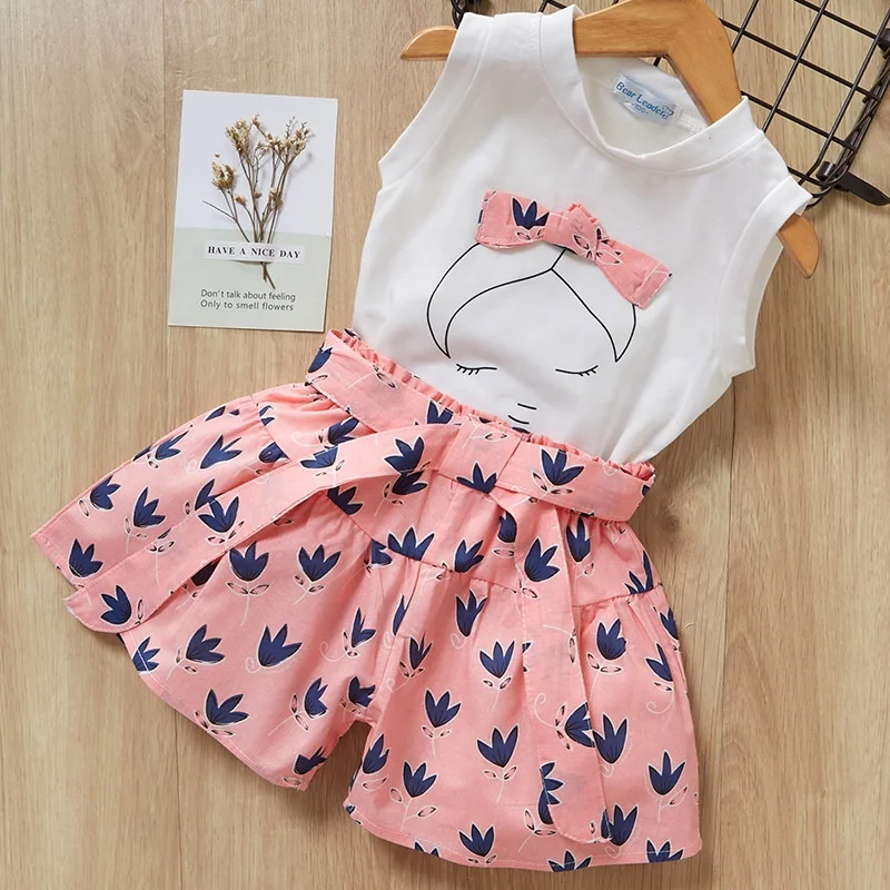 2021 Summer Kids Children Clothing Sets Solid Color Print Cotton Sleeveless T Shirt Pants Two Piece Suit Clothes For Girls
2021 Summer Kids Children Clothing Sets Solid Color Print Cotton Sleeveless T Shirt Pants Two Piece Suit Clothes For Girls