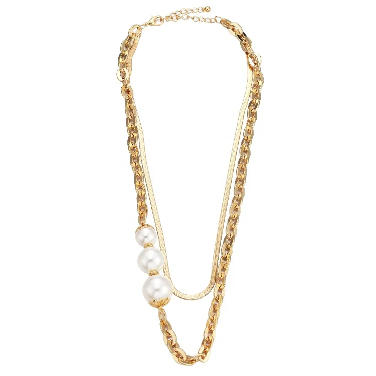 Hot Selling Multi Layer Snake Chain Long Cross Chain Necklace With Pearl Accessories, Gold
Hot Selling Multi Layer Snake Chain Long Cross Chain Necklace With Pearl Accessories, Gold