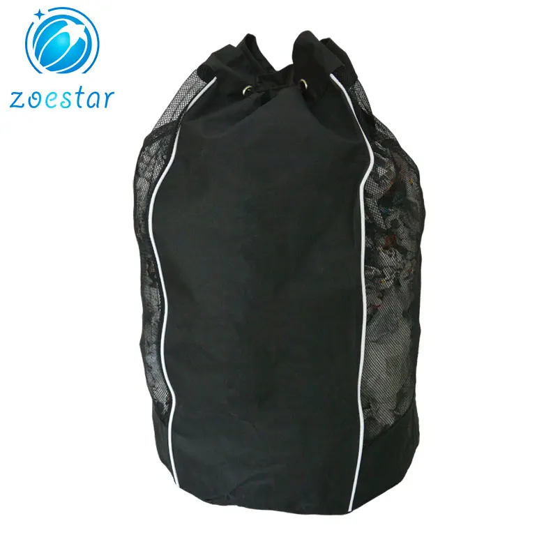 Mesh Gym Sport Ball Drawstring Shoulder Bag Basketball Soccer Volleyball Training Storage Bag