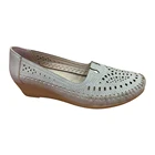 Classic design solid color flat low heel women's shoes with breathable holes