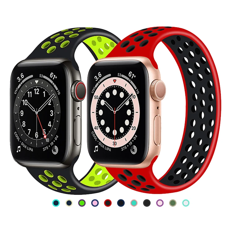 Solo Loop For Apple Watch Band 42mm 38mm Breathable Elastic Belt Silicone Solo Band Iwatch Series 3 4 5 Se 6 Strap
Solo Loop For Apple Watch Band 42mm 38mm Breathable Elastic Belt Silicone Solo Band Iwatch Series 3 4 5 Se 6 Strap