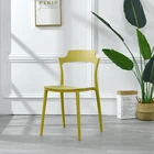 Leisure Modern comfortable restaurant outdoor chair Colorful stackable plastic chair