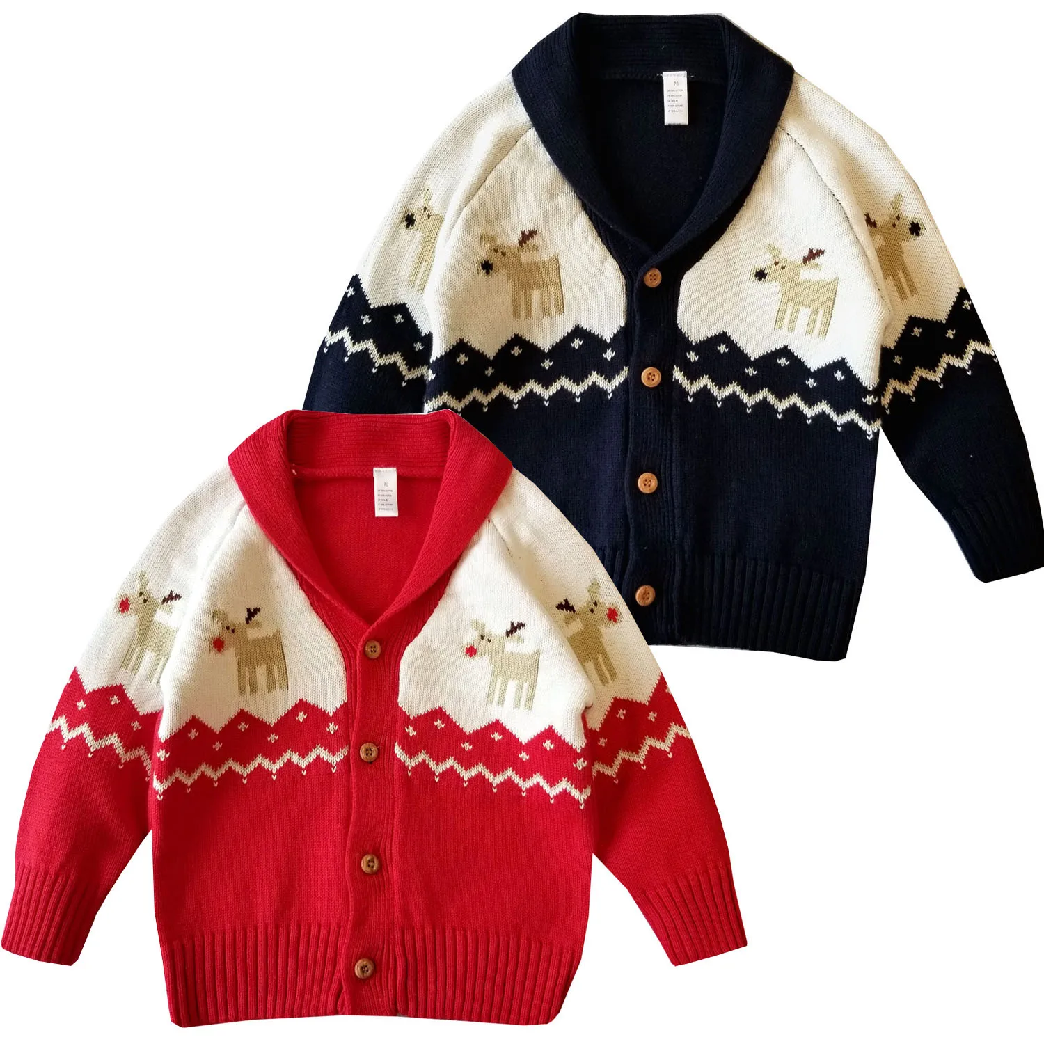 Wholesale stock christmas little boy cardigan jacket infant single breasted reindeer knitted cotton shawl collar cardigan
Wholesale stock christmas little boy cardigan jacket infant single breasted reindeer knitted cotton shawl collar cardigan