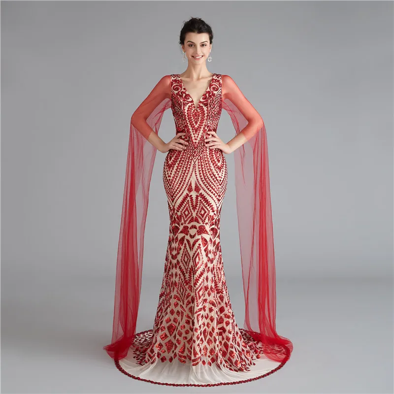4 Color Silver/White/Rose God/Wine Red V Neck Mermaid Sequined Embroidery Long Sleeve 2019 New Coming Evening Party Prom Dresses
4 Color Silver/White/Rose God/Wine Red V Neck Mermaid Sequined Embroidery Long Sleeve 2019 New Coming Evening Party Prom Dresses