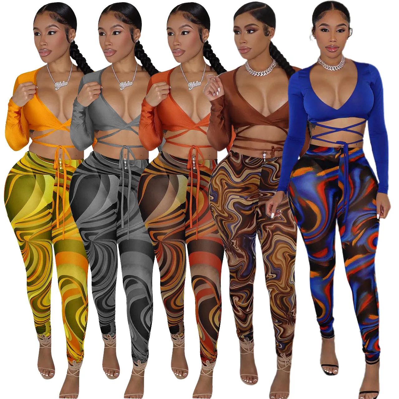 OR-YD8538 Fashion spring women outfits sexy 2 piece mesh set women print crop top two piece pants set, As pics
OR-YD8538 Fashion spring women outfits sexy 2 piece mesh set women print crop top two piece pants set, As pics
